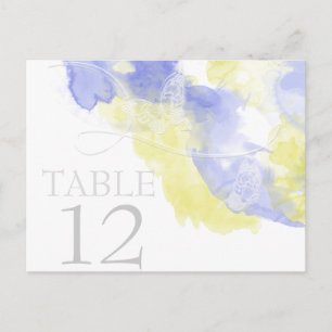 Postal Watercolor Mariposa Periwinkle Lemonade Table Car