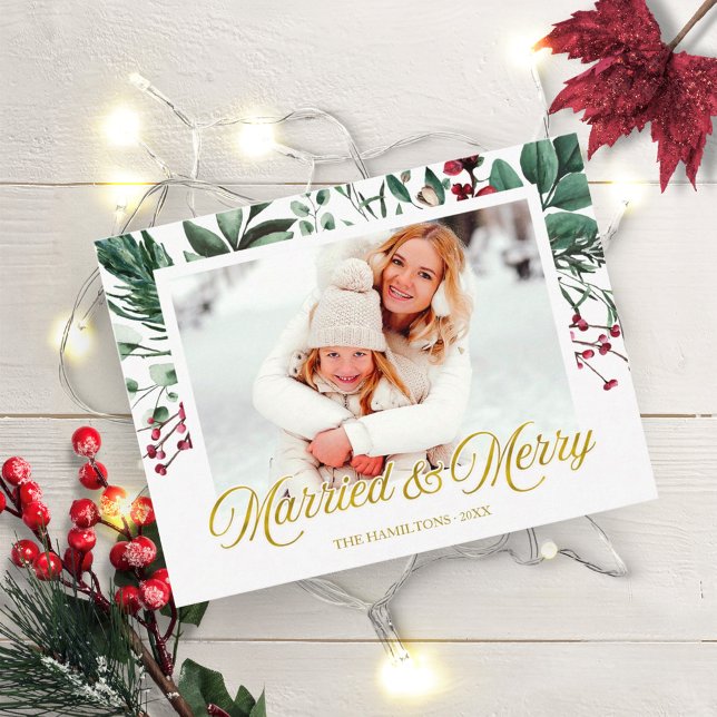 Postal Watercolor Merry Navidad Holidays (Subido por el creador)