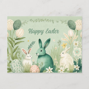 Postal Watercolor Pascua ilustracion hermoso