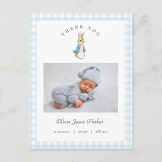 Postal Watercolor Peter Rabbit Boy Birth Announcement