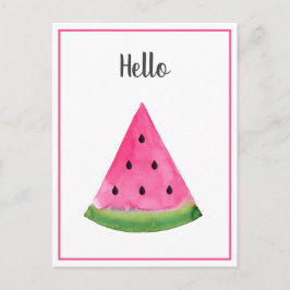 Postal Watercolor Watermelon Wedge