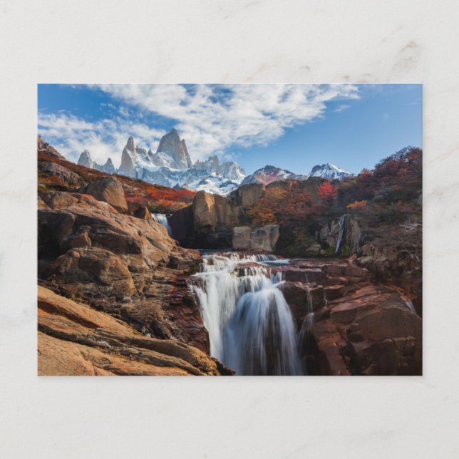 Postal Waterfalls | Fitz Roy Mountain, Argentina (Anverso)