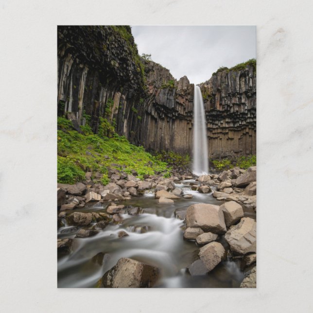Postal Waterfalls | Svartifoss Waterfall, South Iceland (Anverso)