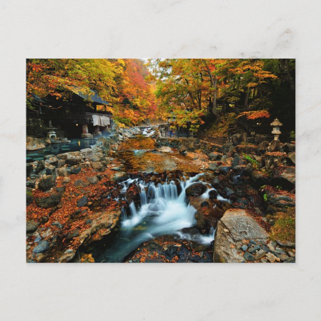 Postal Waterfalls | Takaragawa Onsen Osenkaku, Japan (Anverso)