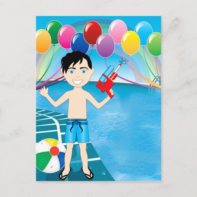 Postal Watergun Pool Boy (Anverso)