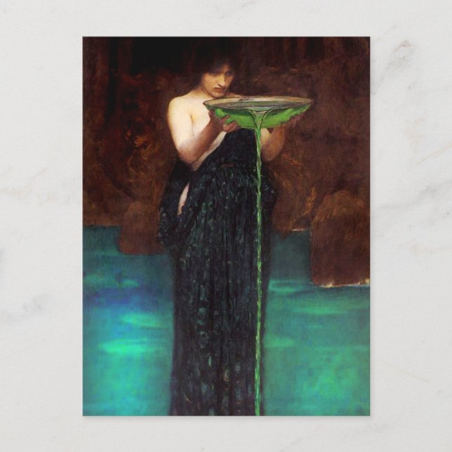 Postal Waterhouse Circe Invidiosa (Anverso)