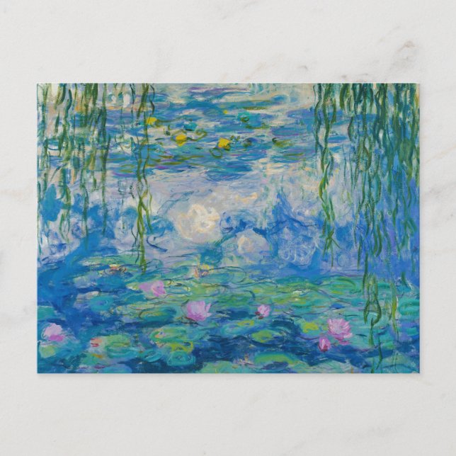 Postal Waterlilies, 1916-1919, por Claude Monet (Anverso)