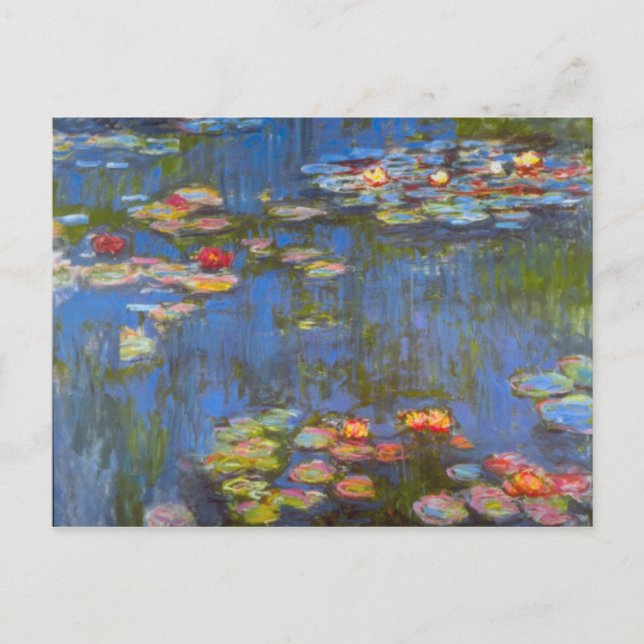 Postal Waterlillis por Claude Monet (Anverso)