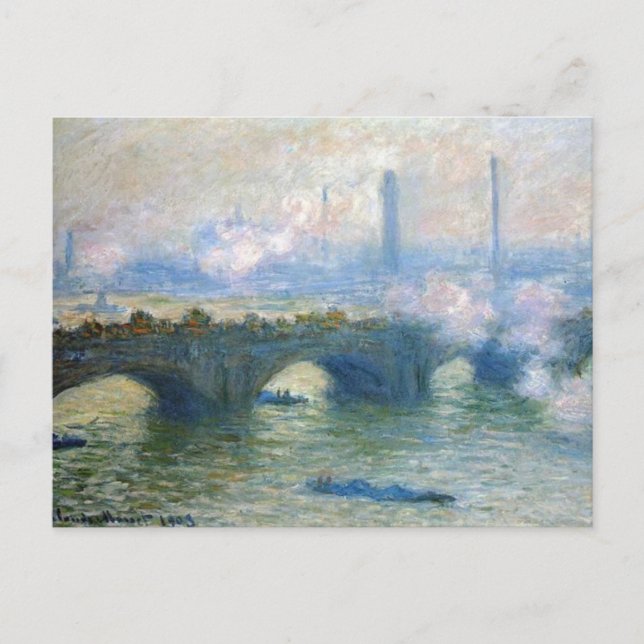 Postal Waterloo Bridge London, Monet (Anverso)
