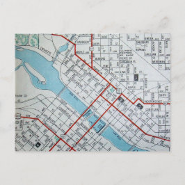 Postal Waterloo, IA Vintage Map