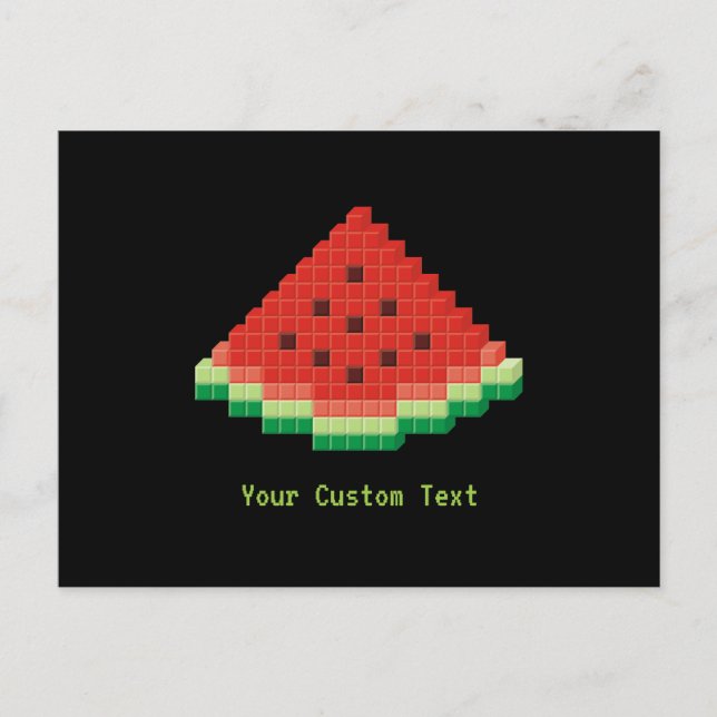 Postal Watermelon Pixel Art (Anverso)