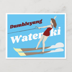 Postal Waterski de estilo vintage