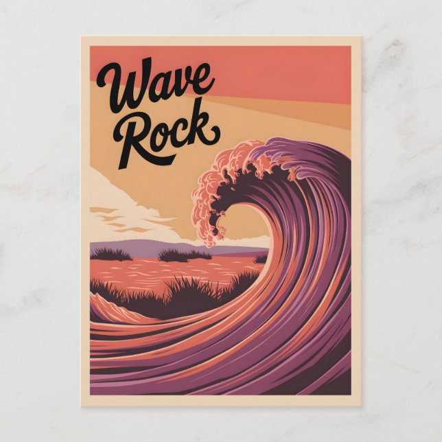 Postal Wave Rock Australia Vintage (Anverso)