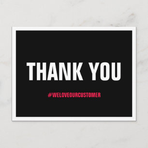 Postal Waxy cuerpo Waxy negrita Letras negras Gracias