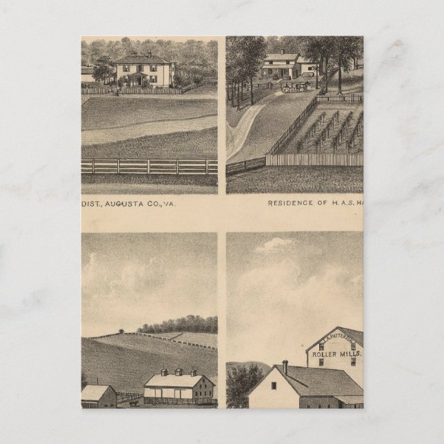 Postal Waynesboro, Condado de Augusta (Anverso)