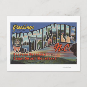 Postal Waynesville, Carolina del Norte - Escena de letras