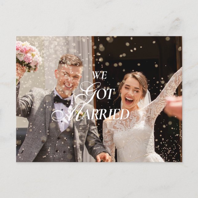 Postal We got married announcement  (Anverso)