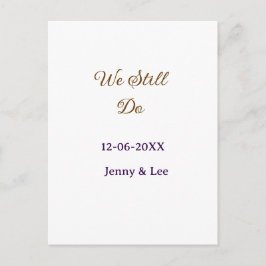 Postal We still do brown pink name date year boho retro s