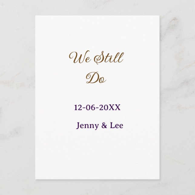 Postal We still do brown pink name date year boho retro s (Anverso)