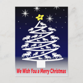 Postal We Wish you a Merry Christmass Postkarte