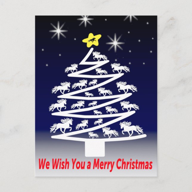 Postal We Wish you a Merry Christmass Postkarte (Anverso)