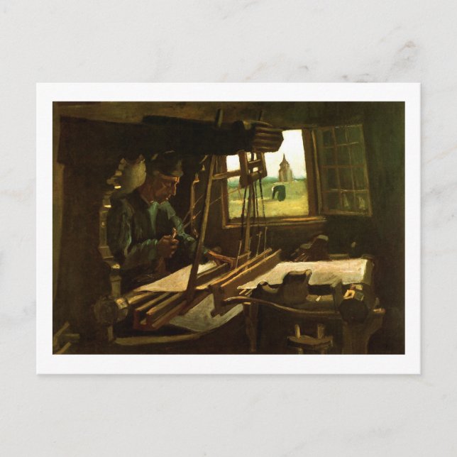 Postal Weaver cerca de un Bella Artes de Van Gogh con ven (Anverso)