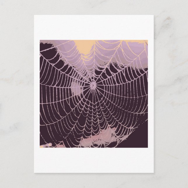 Postal Web de araña abstracta (Anverso)