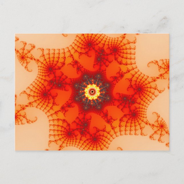 Postal Web de fuego - Arte fractal (Anverso)