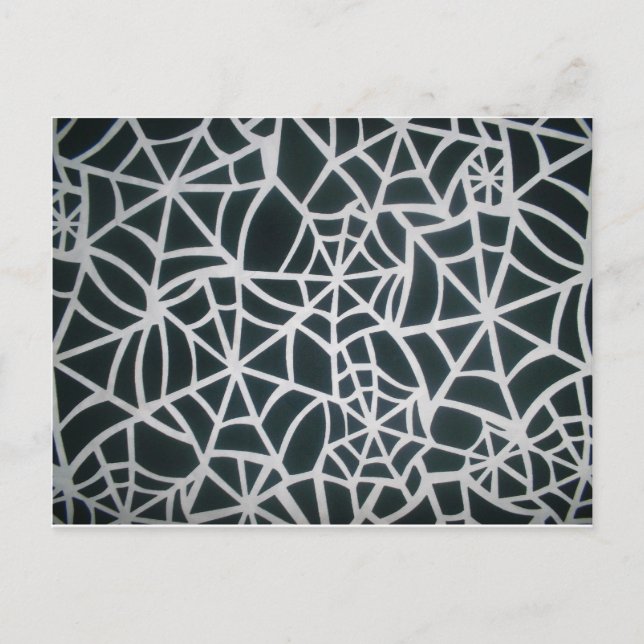 Postal Web de misterio: Delicada trampa - Web de araña bl (Anverso)