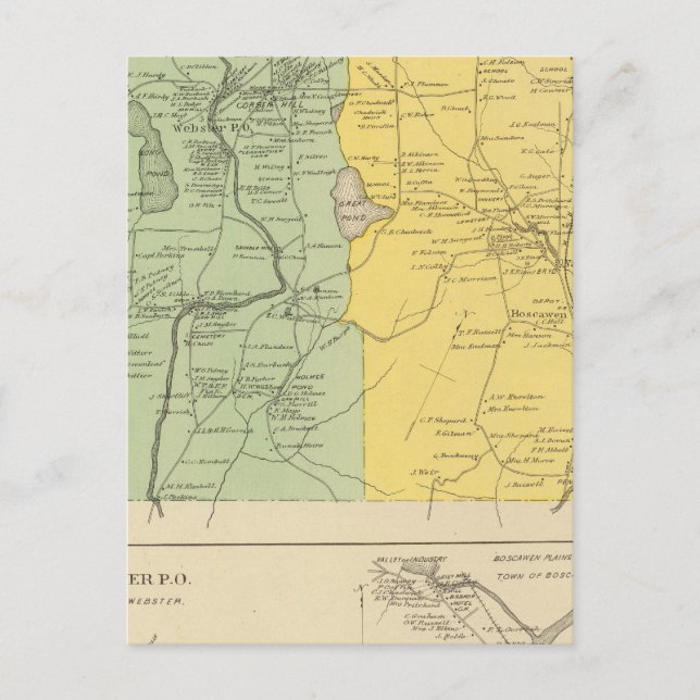 Postal Webster, Boscawen (Anverso)