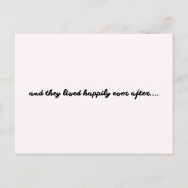Postal Wedding card - and they lived happily ever after