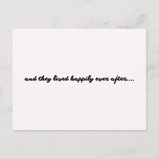 Postal Wedding card - and they lived happily ever after