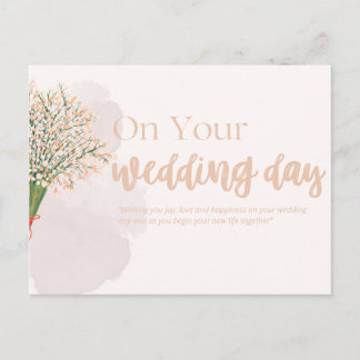 Postal Wedding Cards- Elegant Floral Wedding Congratulati