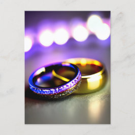 Postal Wedding Rings Engagement Romance and Love AI