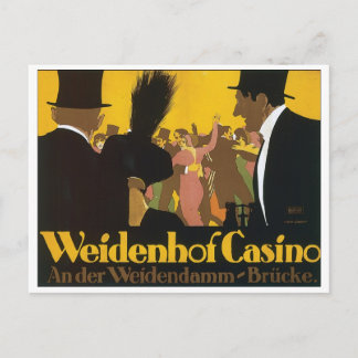 Postal Weidenhof Casino Vintage Travel Poster