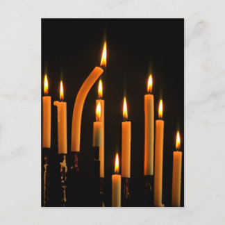 Postal Weihnacht, Advent, brennende naranja Kerzen festli