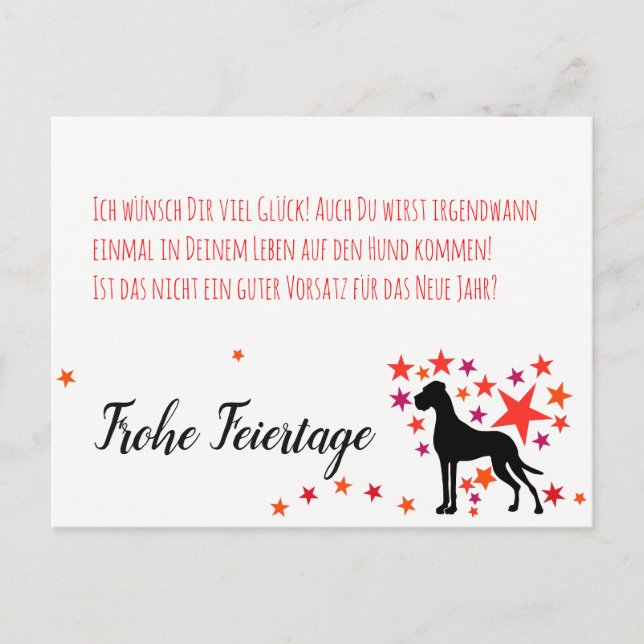 Postal Weihnachten mit Neujahrsvorsatz (Anverso)