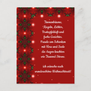 Postal Weihnachtsgedicht Deutsch , añada tu texto
