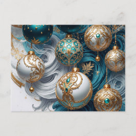 Postal Weihnachtskarte Postkarte mit luxuriösen Ornamente