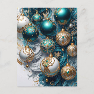 Postal Weihnachtskarte Postkarte mit luxuriösen Ornamente