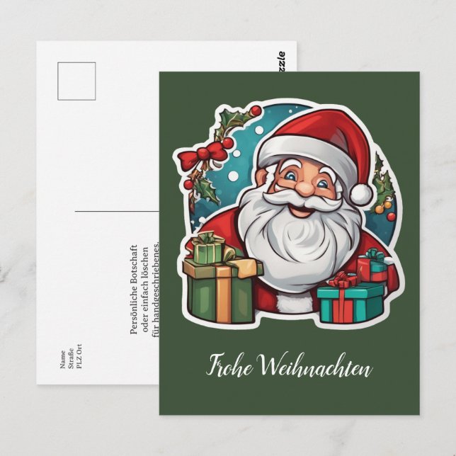Postal Weihnachtsmann mit Geschenken -  (Anverso / Reverso)