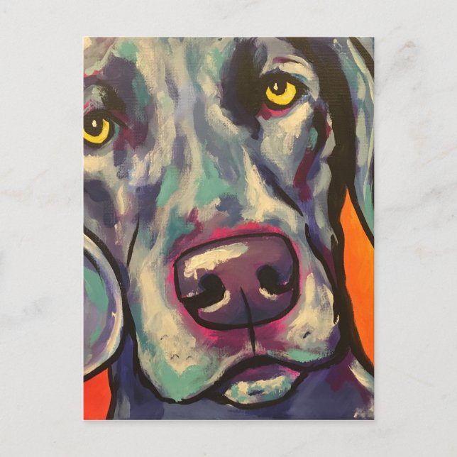 Postal weimaraner (Anverso)