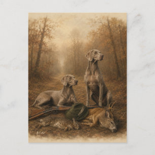 Postal Weimaraner – Cazador Fantasma de Plata