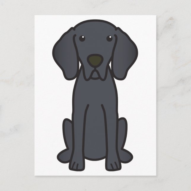 Postal Weimaraner Dog Personalizado (Anverso)