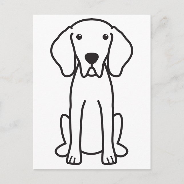 Postal Weimaraner Dog Personalizado (Anverso)