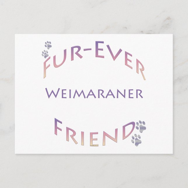 Postal Weimaraner Furever Friend (Anverso)