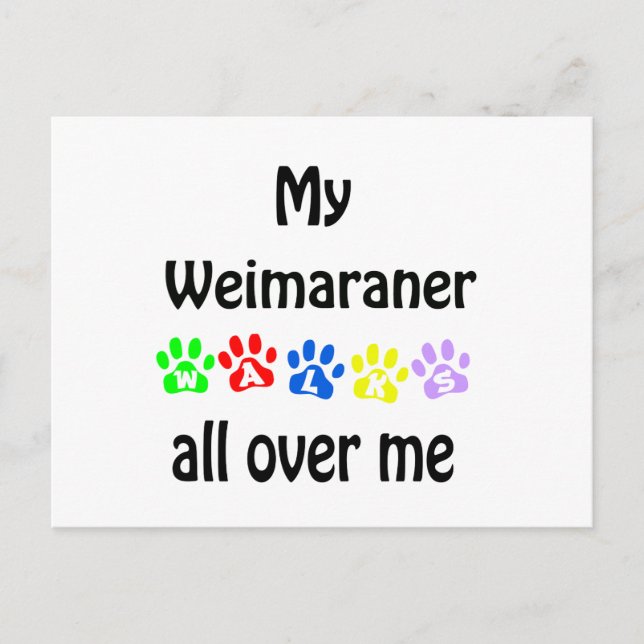 Postal Weimaraner Walks Design (Anverso)