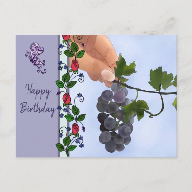 Postal Weintrauben (Anverso)