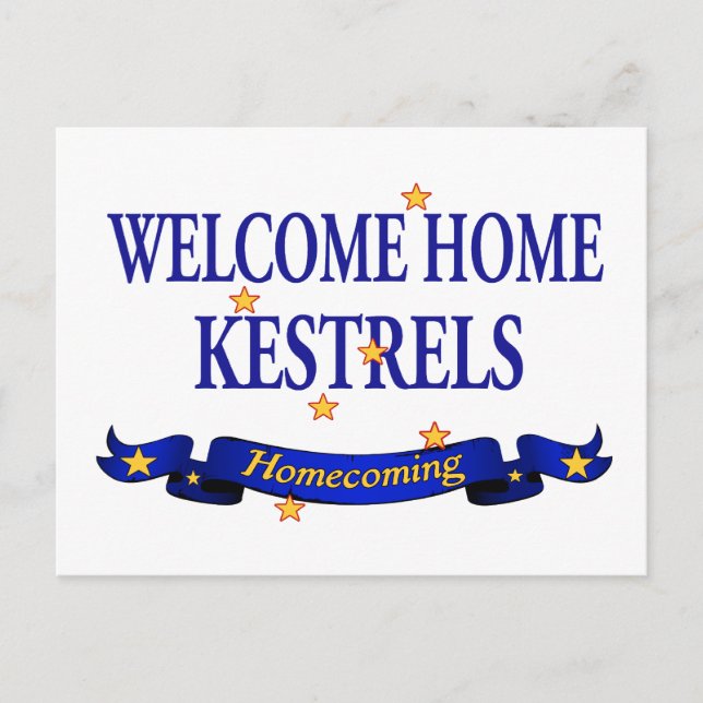 Postal Welcome Home Kestrels (Anverso)