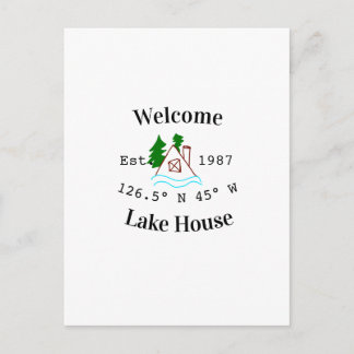 Postal Welcome lake house corrdinated est. Year mountain